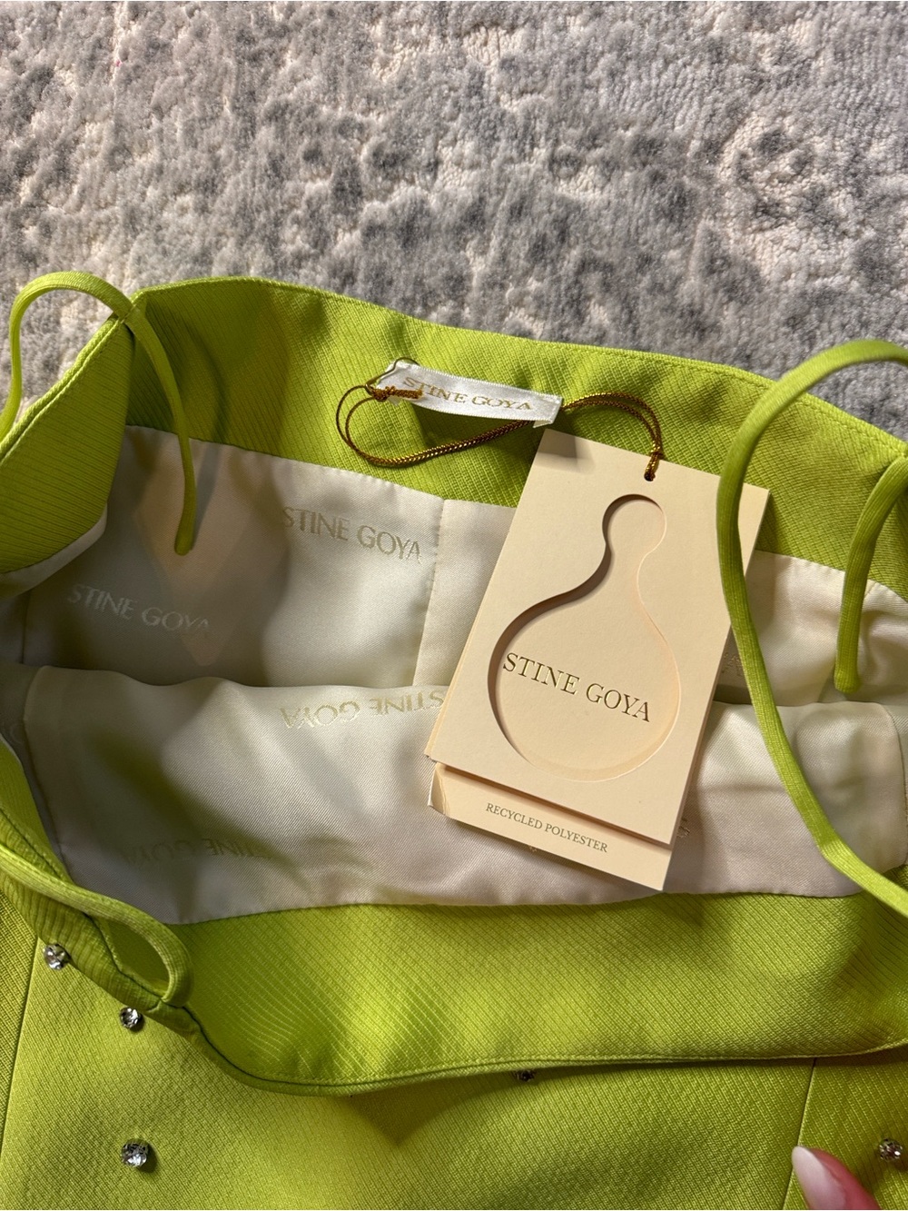 Stine Goya Lime Green Embellished Dress - Picture 2 of 2